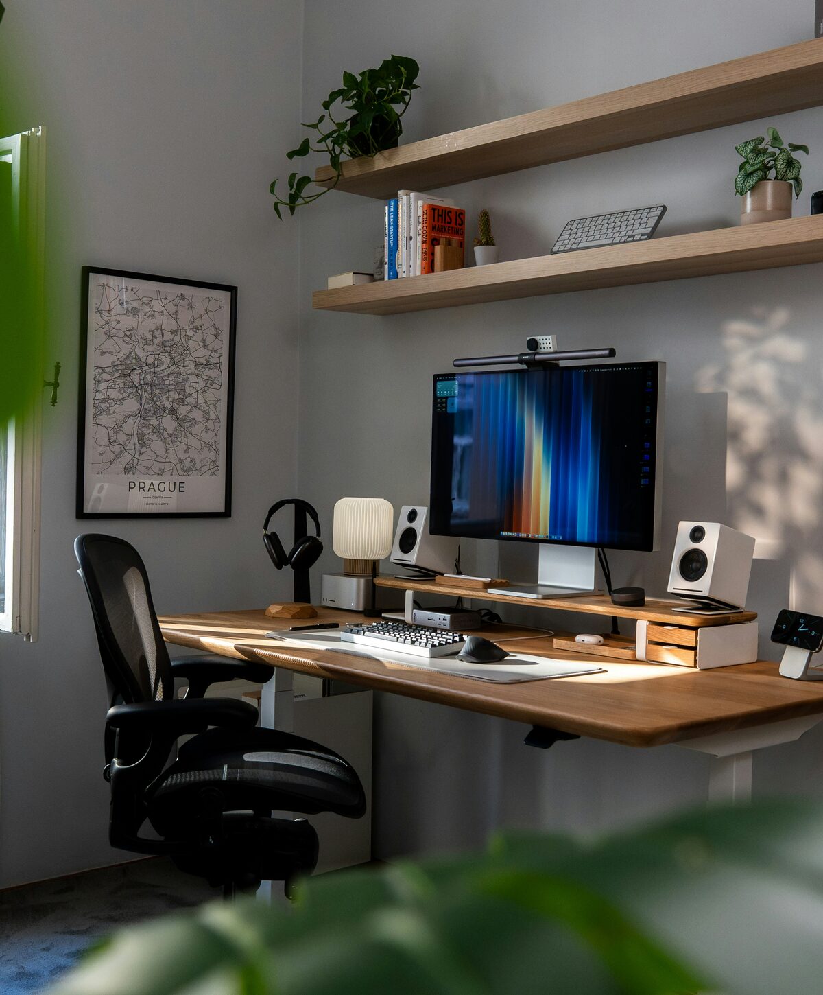 A workspace used for product research and editorial work